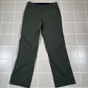 Montbell Pant Mens M Green Nylon Windbreaker Straight Gorpcore Hiking Camping